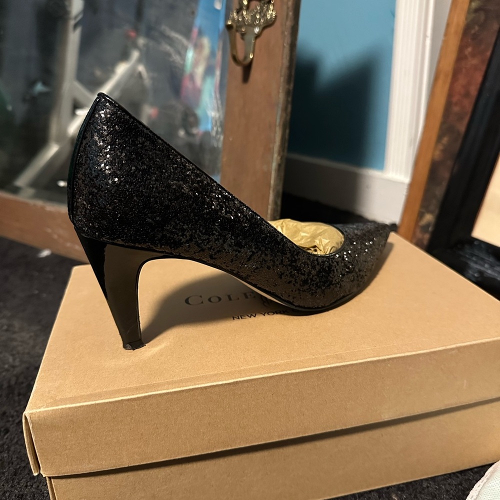 Cole Haan Women's Sparkling Black Heels
